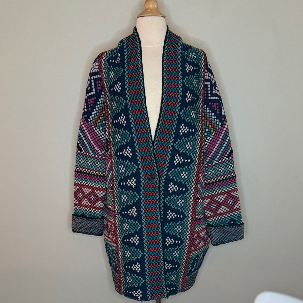 Aldo Martins Geometric Oversized Cardigan Coat